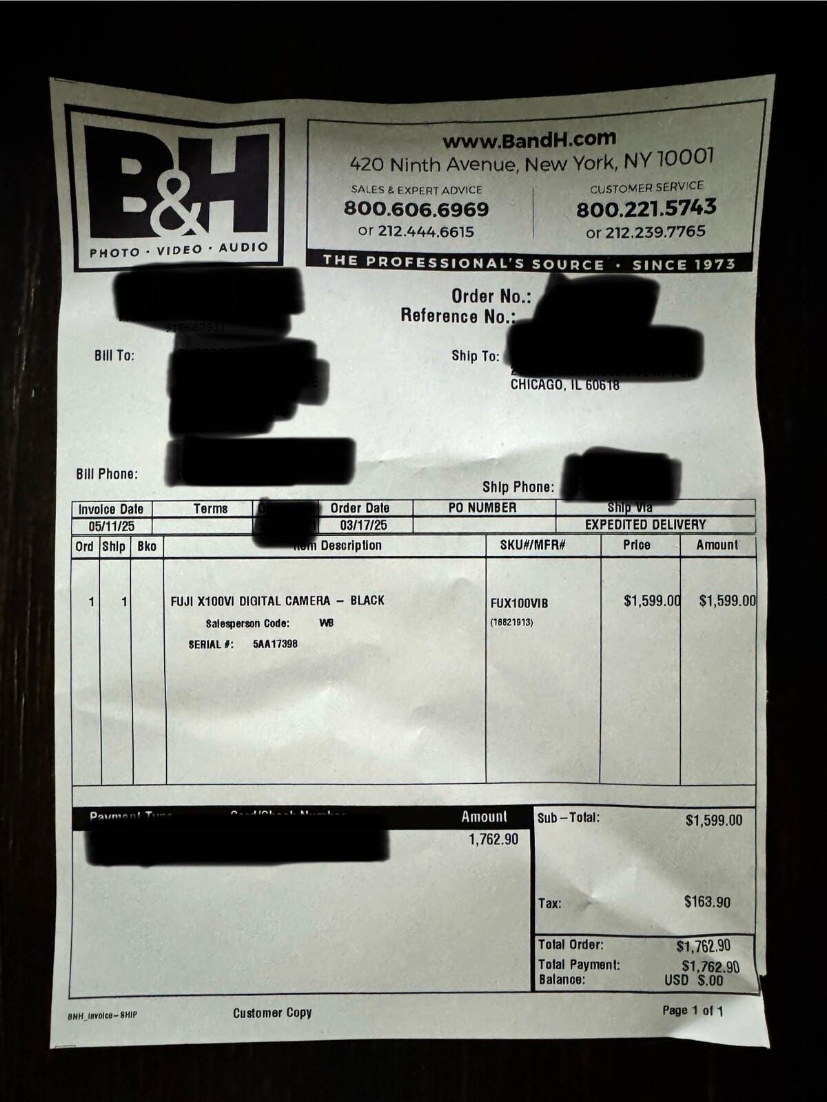 FUJIFILM X100VI Digital Camera (Black)