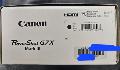 Canon PowerShot G7 X Mark III - 20.1MP Point & Shoot Digital Camera - On the Way