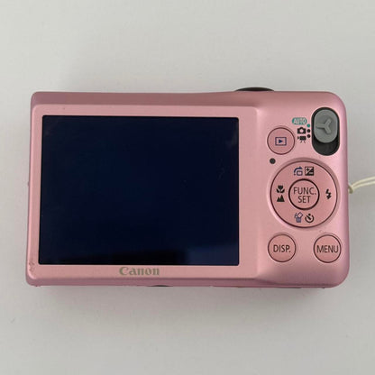 Pre-Owend Canon PowerShot Elph SD1300 IS Digital Camera 🌸 ˚ ₊・ Baby Pink Bundle