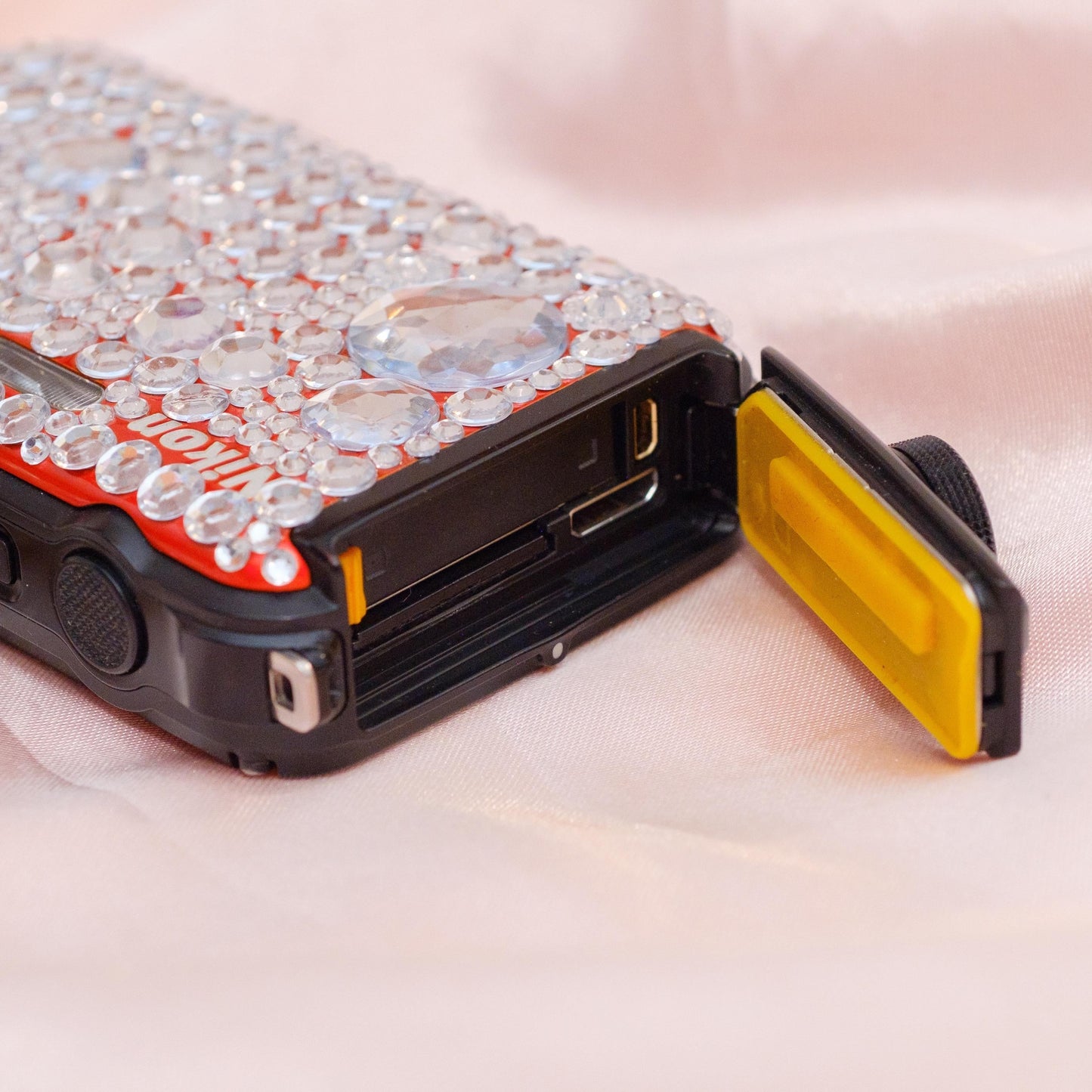 Cute y2k aesthetic digicam Nikon Coolpix AW 100 waterproof camera with beaded strap PreOwned