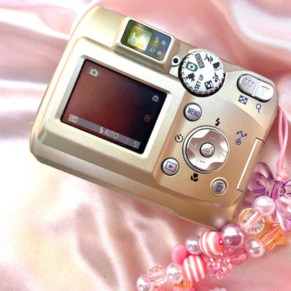 Nikon Coolpix E5100 cute y2k aesthetic bejewelled digicam with beaded strap PreOwned