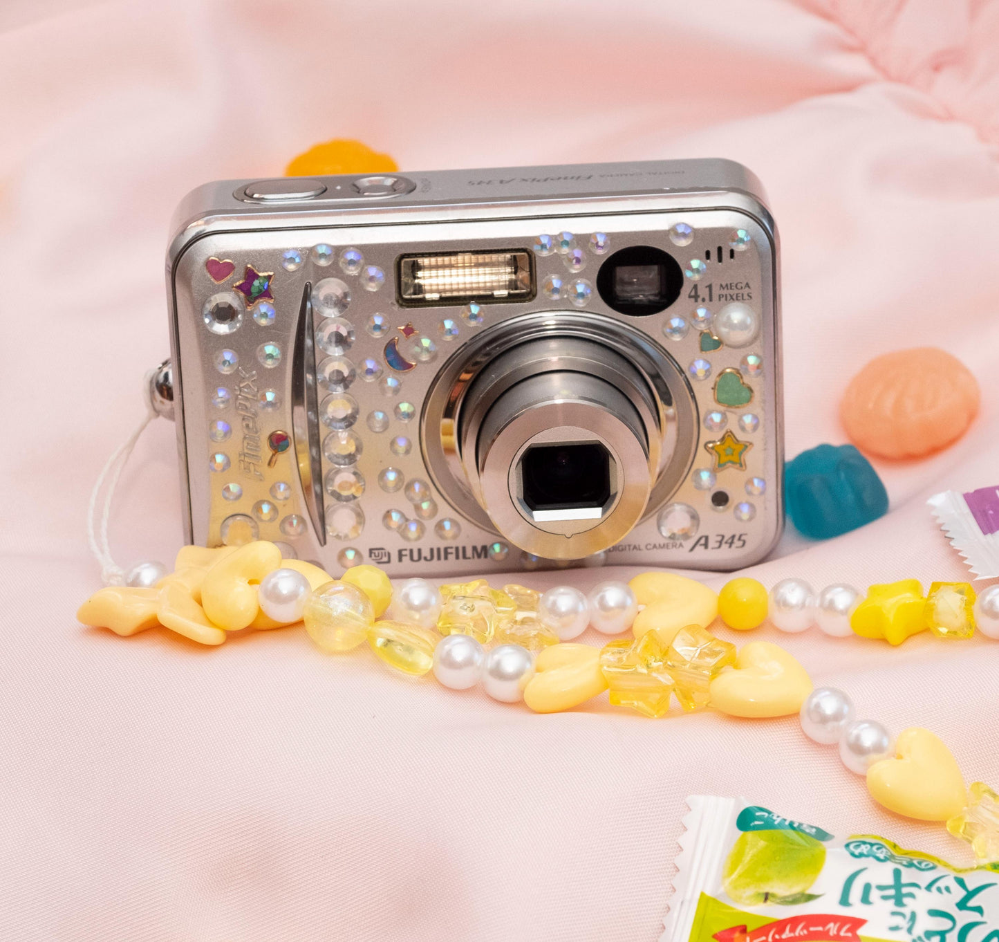 Cute Y2k Aesthetic Fujifilm Finepix A345 hand decorated digital camera PreOwned