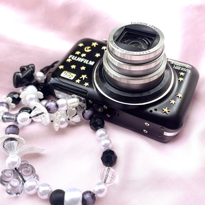 Fujifilm Finepix JZ310 y2k aesthetic decorated digicam with beaded strap, full set PreOwned