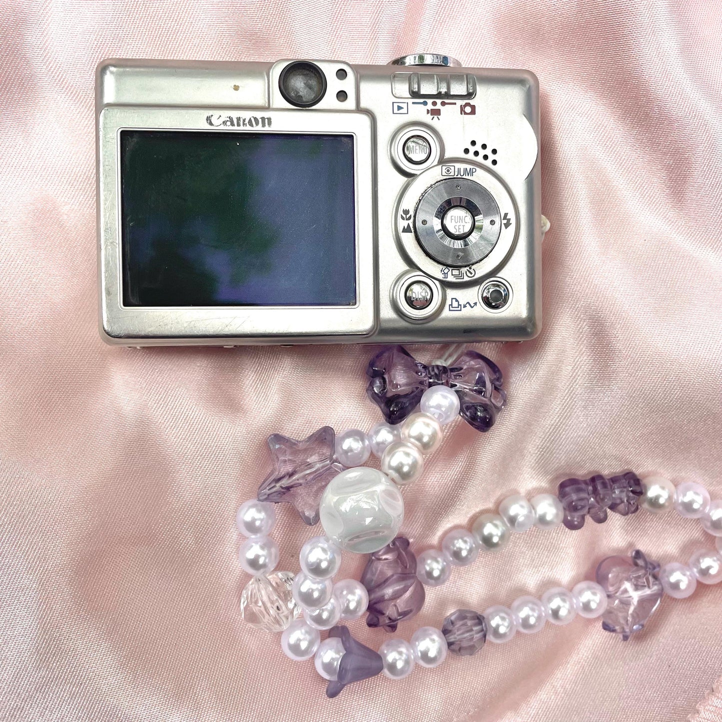 Canon PowerShot SD 400 Digital Elph y2k aesthetic decorated digicam with beaded strap PreOwned