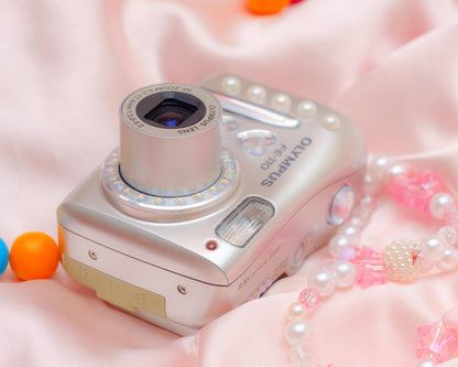 Cute y2k aesthetic digicam Olympus FE 110 with beaded strap PreOwned
