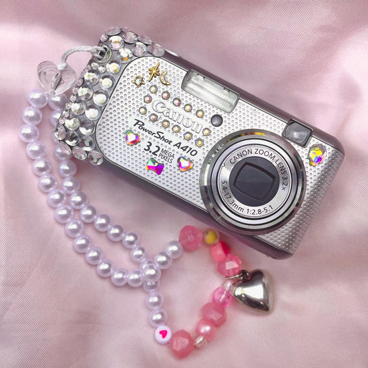 Canon Poweshot A410 Cute Y2k Aesthetic decorated digital camera, has flaw! READ DESCRIPTION PreOwned