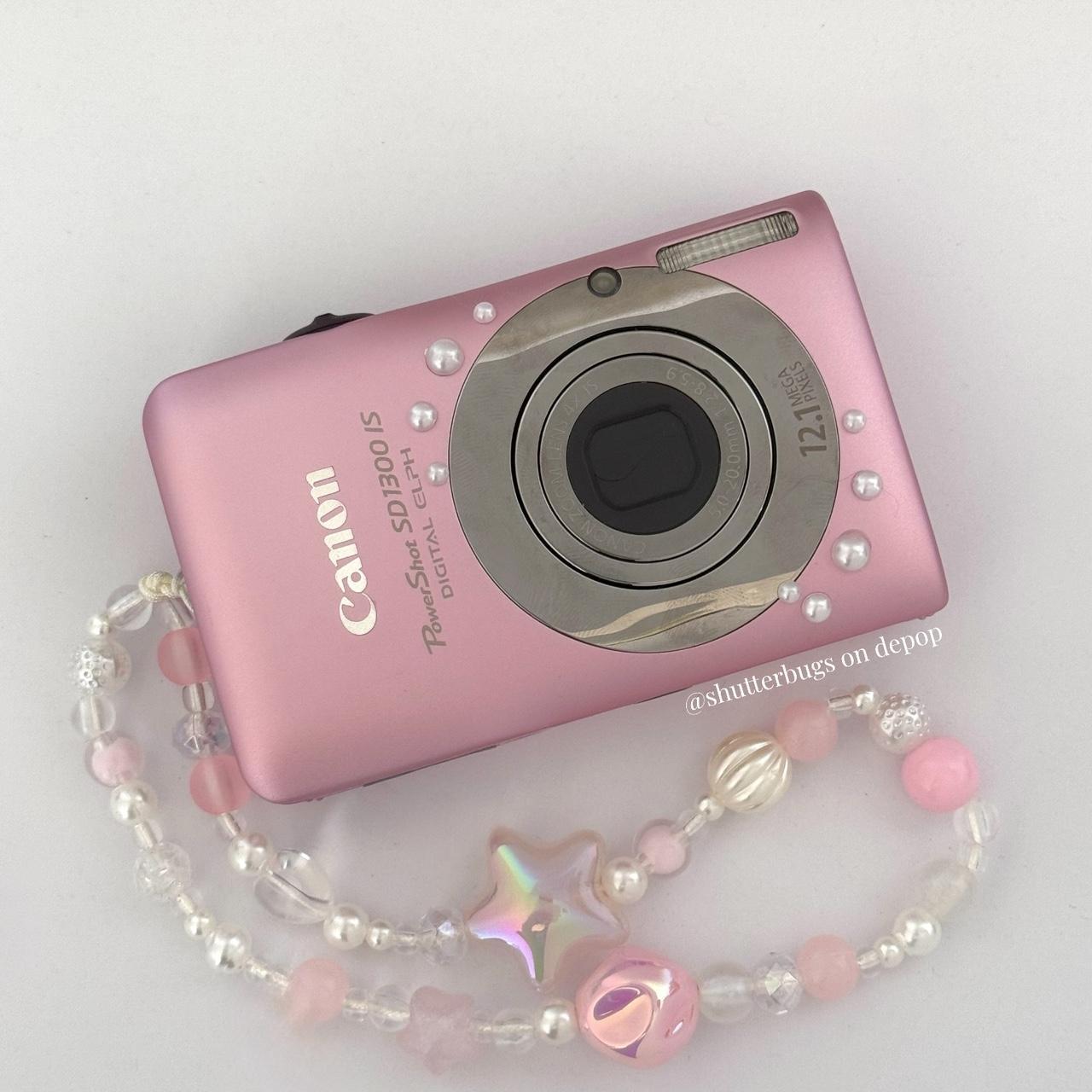 Pre-Owend Canon PowerShot Elph SD1300 IS Digital Camera 🌸 ˚ ₊・ Baby Pink Bundle