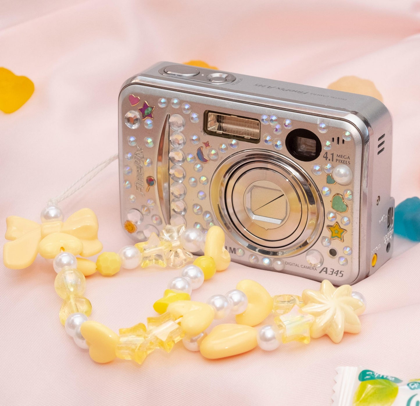 Cute Y2k Aesthetic Fujifilm Finepix A345 hand decorated digital camera PreOwned