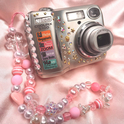 Nikon Coolpix E5100 BOXED SET cute y2k aesthetic digicam with beaded strap PreOwned