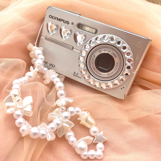 Cute Y2k Aesthetic Olymlus FE 20 hand decorated digital camera PreOwned