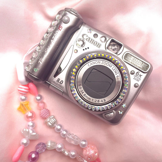 CANON powershot A720 IS Cute Y2k Aesthetic Hand Decorated Vintage Digicam PreOwned