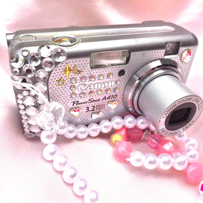 Canon Poweshot A410 Cute Y2k Aesthetic decorated digital camera, has flaw! READ DESCRIPTION PreOwned